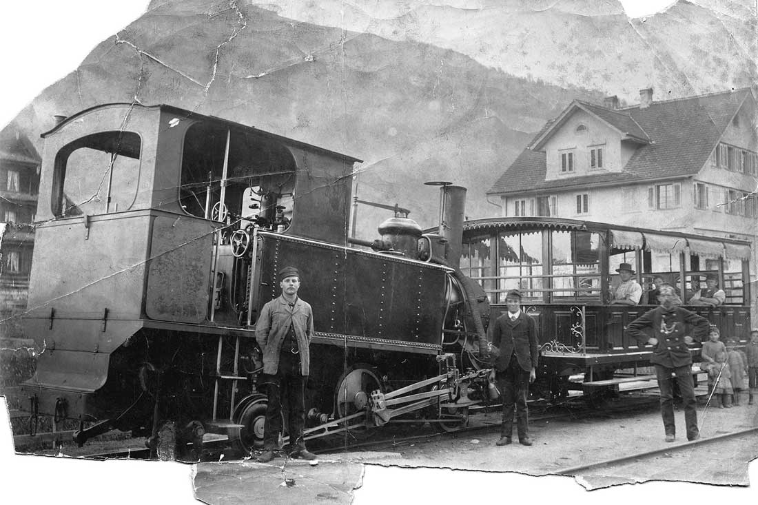 Lokomotive Bildbearbeitung Satzschnur